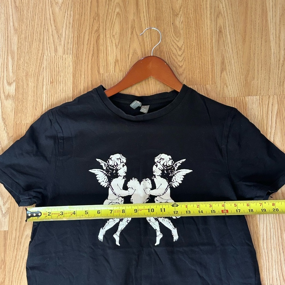 5/$20🎉 ASOS Men’s Graphic Black T-Shirt Tee Cupid Medium - Picture 6 of 6